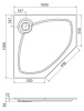 душевой поддон из искусственного камня cezares tray s 100х100 tray-s-p-100-56-w белый