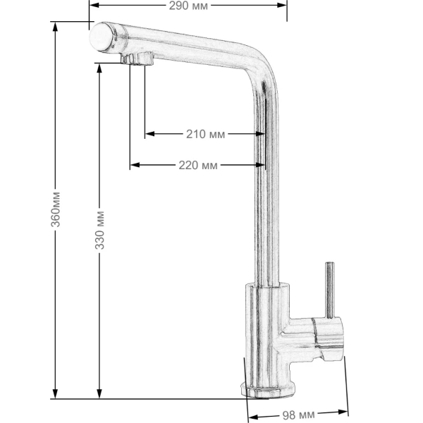 смеситель для кухни seaman eco venice ssn-2128