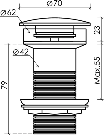 донный клапан для раковины ceramicanova cn2000 белый