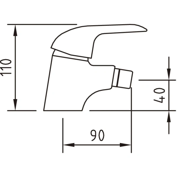 смеситель clever panam elegance 96341 для биде, без донного клапана, хром
