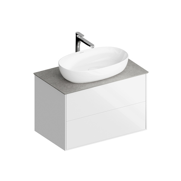 kerama marazzi kerama marazzi plaza modern тумба подвесная 80x48см, 2 ящика, цвет: белый