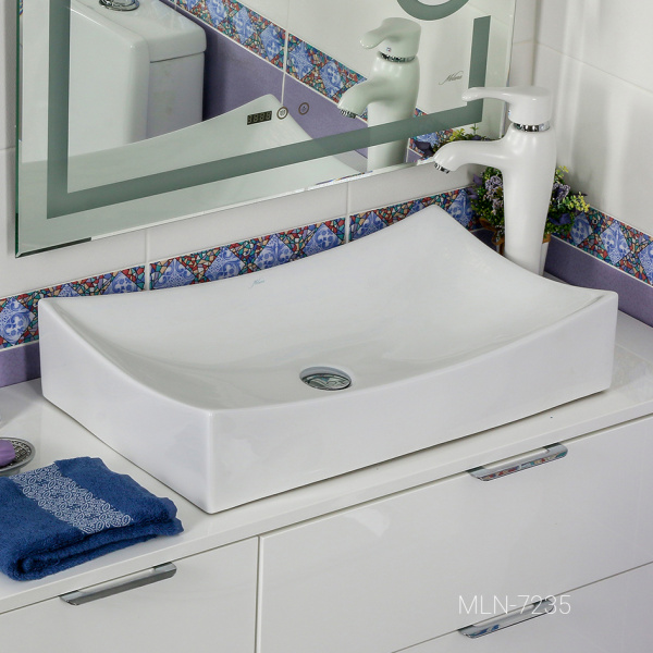 накладная раковина в ванную melana 7235-805