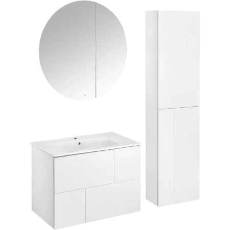 пенал roca luna zru9307768 подвесной l/r, белый матовый