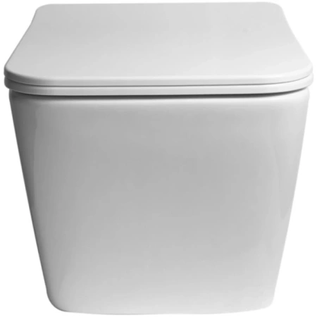 унитаз подвесной santiline sl-5007 безободковый, с сиденьем микролифт, белый