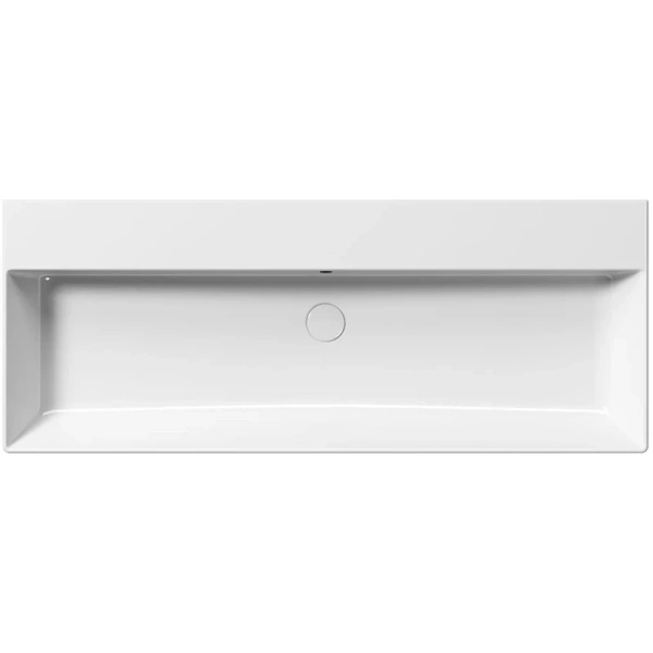 раковина gsi kube x 9424111 подвесная, 120x47 см, bianco lucido (белый глянец)