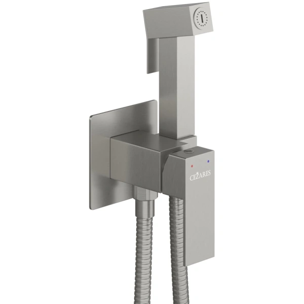гигиенический душ cezares slider slider-dif-in со смесителем, сатин гигиенический душ cezares slider slider-dif-in со смесителем, сатин