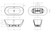 акриловая ванна belbagno uno 170x75 bb701-1700-750-k без гидромассажа