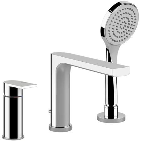 Смеситель Gessi Via Manzoni 38634#031 для ванны, на борт, на 3 отверстия, цвет хром