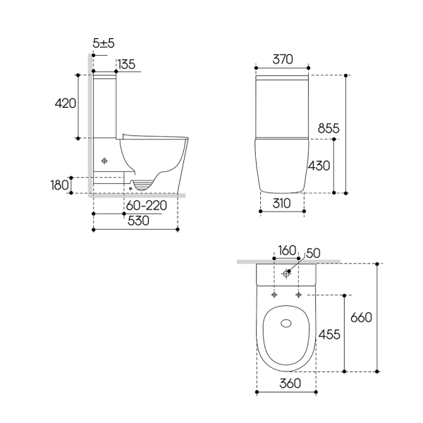 унитаз компакт aqueduto cone plus aqdscont10