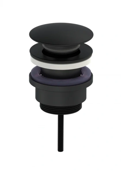 Донный клапан Wonzon & Woghand WW-88SS07-MB для раковины, универсальный, черный матовый