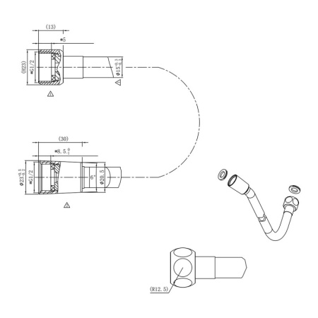 душевой комплект 247 мм vincea inspire vsfw-433ti1mb