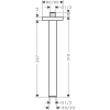 потолочный кронштейн 310 мм hansgrohe pulsify e 24339670