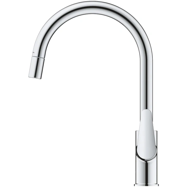 смеситель для кухни grohe start curve 30562000 с выдвижным изливом, хром