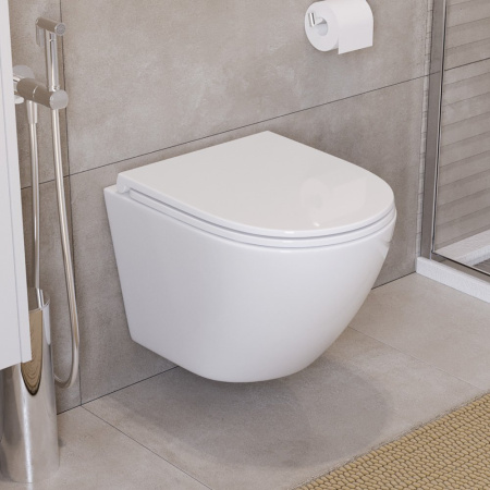 Унитаз BelBagno Uno BB3105CHR/SC подвесной, с сиденьем микролифт, цвет белый
