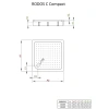 душевой поддон 90×90 см radaway rodos c compact 4k99155-04