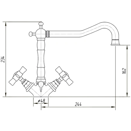 смеситель для кухни migliore princeton ml.cuc-851.crdo