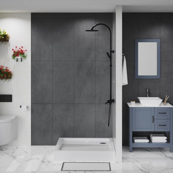 акриловый поддон для душа belbagno tray 100x100 tray-bb-a-100-15-w белый