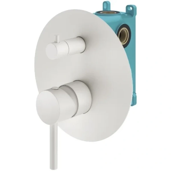 душевой комплект plumberia selection ixo kitxo19bo260 250 мм, со смесителем, белый матовый