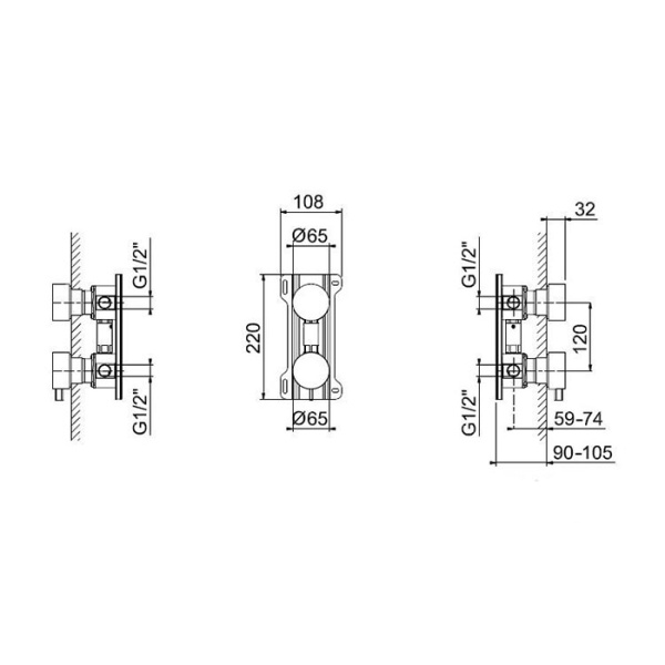 смеситель для душа fantini af/21 27 p9 a185b медь