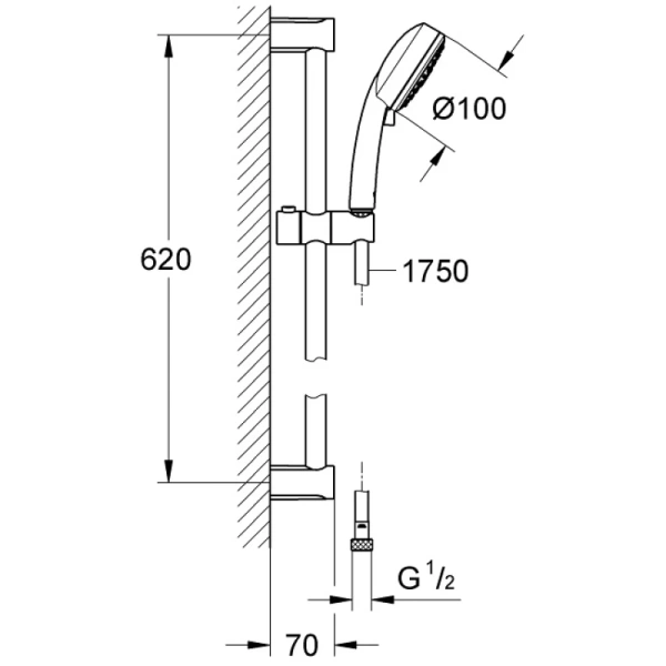 душевой гарнитур grohe new tempesta cosmopolitan 27579002