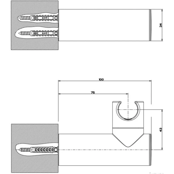 держатель для душевой лейки gessi emporio 47277#031 поворотный, цвет хром