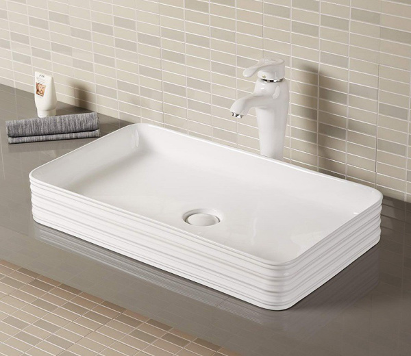 раковина накладная ceramalux 65 w1531 (d1408) белая