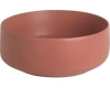 раковина artceram cognac col001 14 00 накладная, без отв., без перелива, на столешницу, saniglaze, ø42xh16 см, rosso corallo (коралл)
