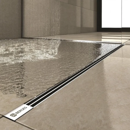 Душевой лоток Berges Super Slim 700 091153 с решеткой хром глянец