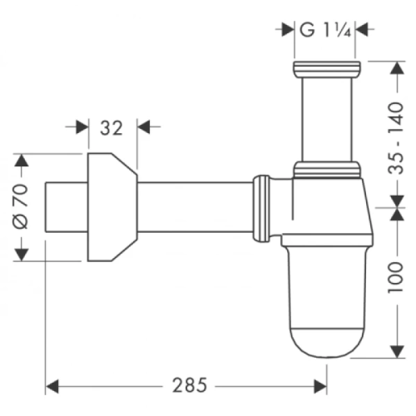сифон hansgrohe 52010000