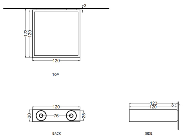 Полка-держатель 12 Cielo ACB12 CR цвет Хром