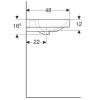 раковина подвесная 60 см geberit smyle square 500.229.01.1