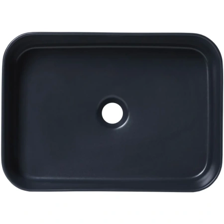 раковина allen brau fantasy 4.11021.31 50x36 см, накладная, цвет черная матовая