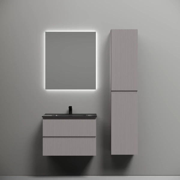 тумба под раковину sancos snob t snt70sm 69 см, подвесная, серый матовый