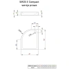 душевой поддон 90x80 см radaway siros e compact sbe9817-1r