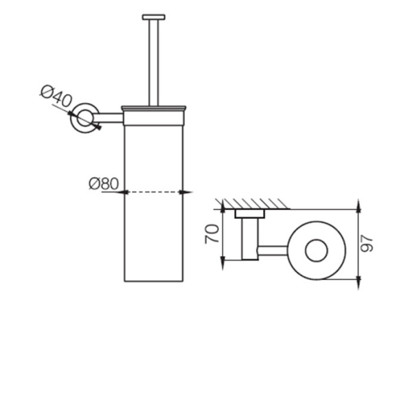 Ёршик для унитаза Fima Carlo Frattini Rotola F6006/2OR
