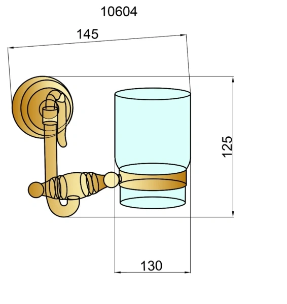 Стакан для зубных щеток Boheme Medici 10604 Бронза
