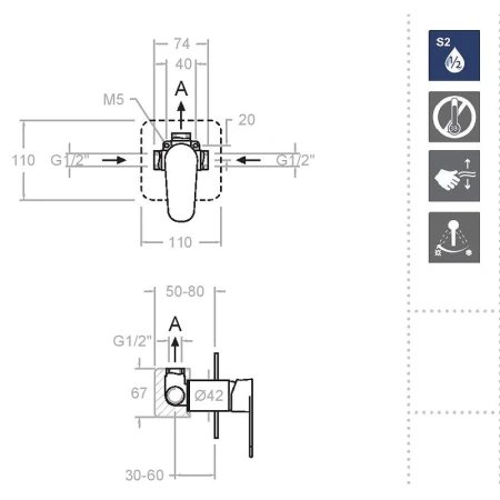 смеситель для душа ramonsoler alexia 361801soc золото брашированное