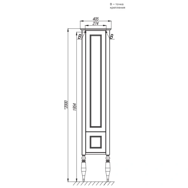 пенал roca america evolution l zru9302947 напольный l, дуб молочный