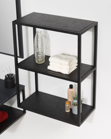 Полка Cezares Cadro 30 CADRO-30/30/160-4C-SO-MET-ST Черная матовая