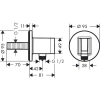 подключение для душевого шланга с держателем hansgrohe fixfit s 26888340 подключение для душевого шланга с держателем hansgrohe fixfit s 26888340