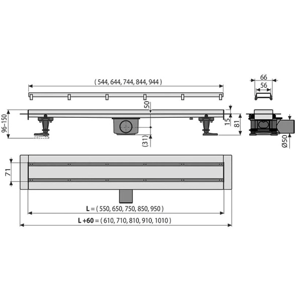 душевой лоток kerama marazzi 75 apz13-double9-750km с решеткой хром / под плитку душевой лоток kerama marazzi 75 apz13-double9-750km с решеткой хром / под плитку