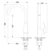 смеситель для кухни lemark linara серый lm0405pgr