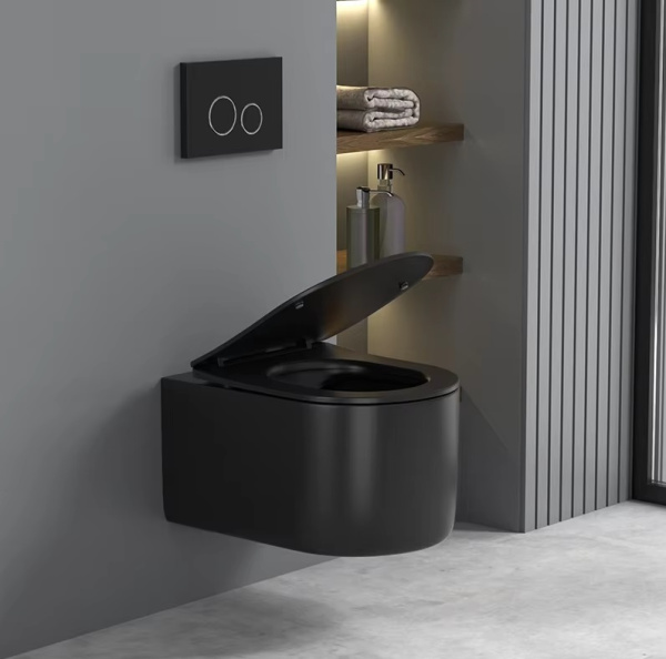 унитаз cerutti spa tanaro aria mb ct9238 подвесной, с сиденьем микролифт, черный матовый