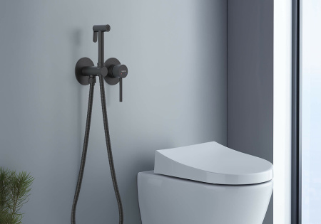 гигиенический душ со смесителем aquatek европа aq1319mb черный матовый