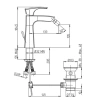 смеситель paini lady 89pw306 для биде, с донным клапаном, никель матовый