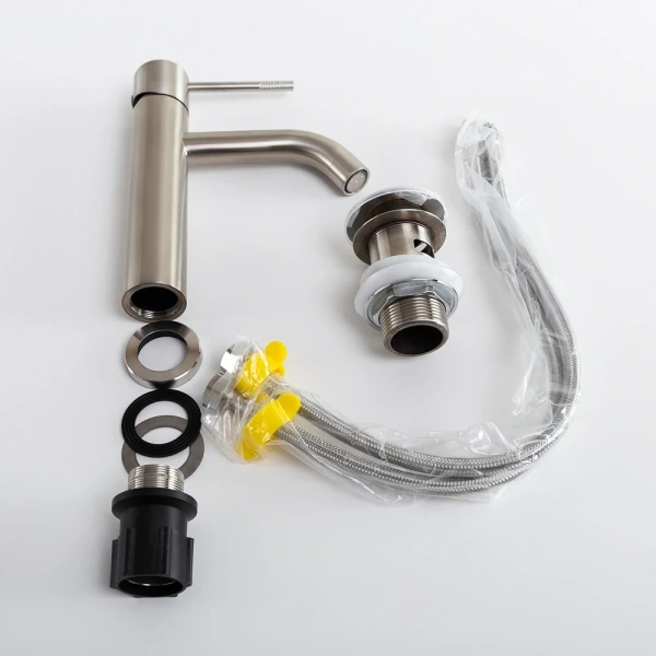 смеситель для раковины cezares relax relax-ls1-in с донным клапаном, сатин