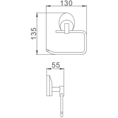 держатель туалетной бумаги haiba hb1603-3 цвет хром