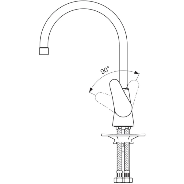 смеситель для кухни vidima orion ba365aa