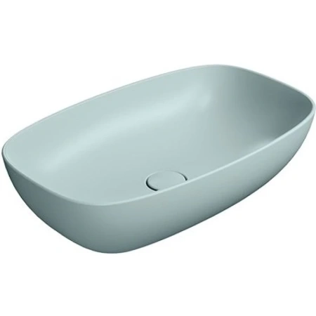 Раковина GSI Nubes 978315 накладная, 60x38 см, Ghiaccio opaco (Голубой матовый)