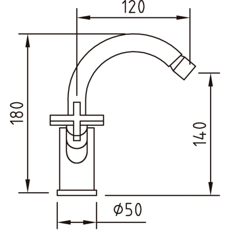 смеситель clever morea 97002 для биде, без донного клапана, хром